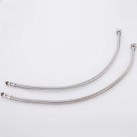 Conjunto De 2 Piezas De Tubo De Agua Flexible En Acero Inoxidable Para Baño Y Cocina Tapa De Agua Caliente Y Fría G 1/2 G 3/8 - details 6