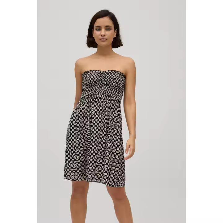 Ysabel Mora - Vestido corto sin tirantes estampado floral - 1