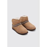 UGG Classic Mini Crescent Botines Planos Mujer Cuero - details 0