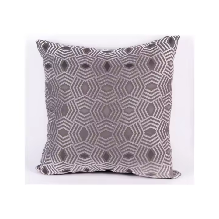 Cojín Plata Geométrico Brillo 43*43 con Relleno 400 Gr Valerie - 1