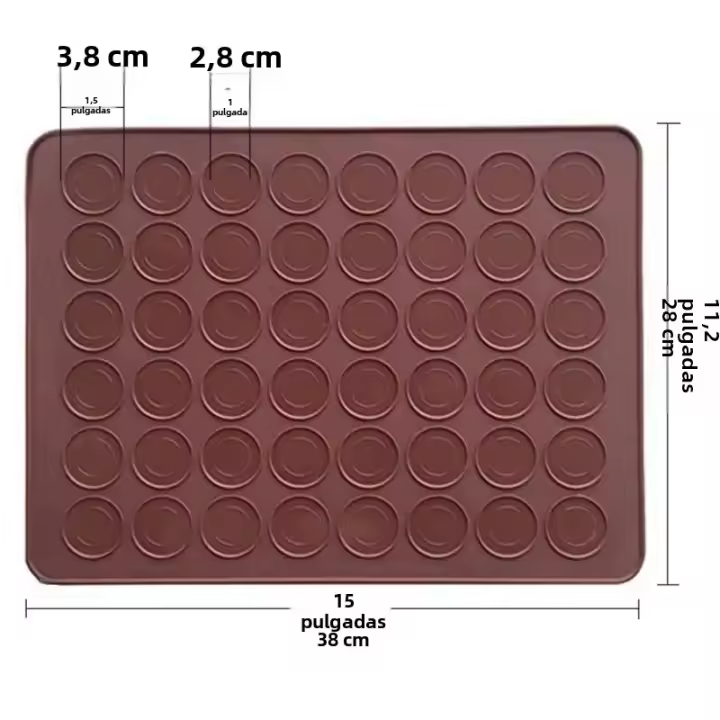 Kit De Macaroon Con Placa De Silicona Antideslizante Y Molde Para Hornear No Pegajoso Conjunto De 48 Suministros De Decoración Para Galletas Y Postres Accesorios Ecológicos - 1