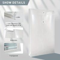 Carpeta Transparente Reutilizable A4 Con Cierre De Cordón Y Abrazaderas De Ángulo Extendido 20 Piezas Envolventes Gruesas - details 4