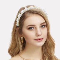 1pc Diadema Para Niñas Con Decoración De Flor Accesorios Para El Cabello Para Mujeres Diadema Multifuncional De Poliéster Para Exterior O Interior - details 9