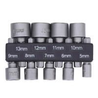 Juego De 9 Piezas De Llaves De Fijación Y Destornillador Eléctrico Herramientas De Trabajo Con Juego De Llaves Métricas 5-13mm Tornillos De 1/4" Junta Herramienta De Perforación - details 0