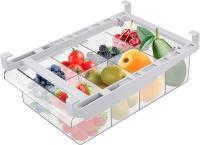 Organizador Frigorifico Transparente Caja de Cajón de Nevera Extraíble Caja de Almacenamiento para Frigorífico con Asa para Nevera Cocina Armarios Fruta Vegetal(8 Cuadrícula). Envío desde España - details 0