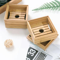 Porta Saboneta De Bambú Natural Madera Soporte Para Baño Almacenamiento Portátil Placa Caja Contenedor Decoración Del Hogar - details 24