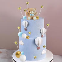 Toppers De Pasteles Para Baño De Rosas Rosa Decoración De Fiesta De Baño De Rosas Para Bebés Niño Y Niña Adornos De Galleta De Dibujos Animados Y Colores Sólidos Para Fiestas De Bebés - details 18