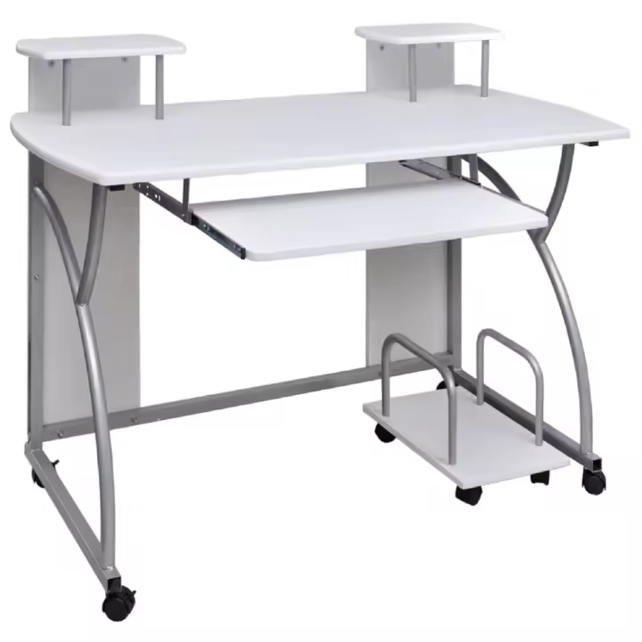 Ordenador de la computadora Blanco 110x52x88,5 cm Madera Multicapa - 1
