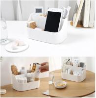Organizador de escritorio, 5 compartimientos, Organizador de Oficina de Bambú, Caja de almacenamiento multifuncional, Organizador de escritorio, para smartphones, bolígrafos, Cosméticos, - details 4