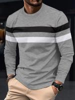 Camiseta De Hombre De Verano 2024 Manga Larga Cuello Redondo Espalda Larga Transpirable Ligera Casual Para Negocios - details 2