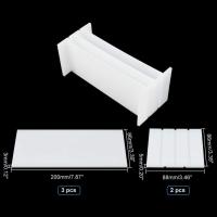 Molde De Tela De Encaje Rectangular De Silicona Para Hacer Sabón 5 Piezas Con Divisores Plásticos Para Crear Diseños De Goteo DIY Y Hecho a Mano - details 2