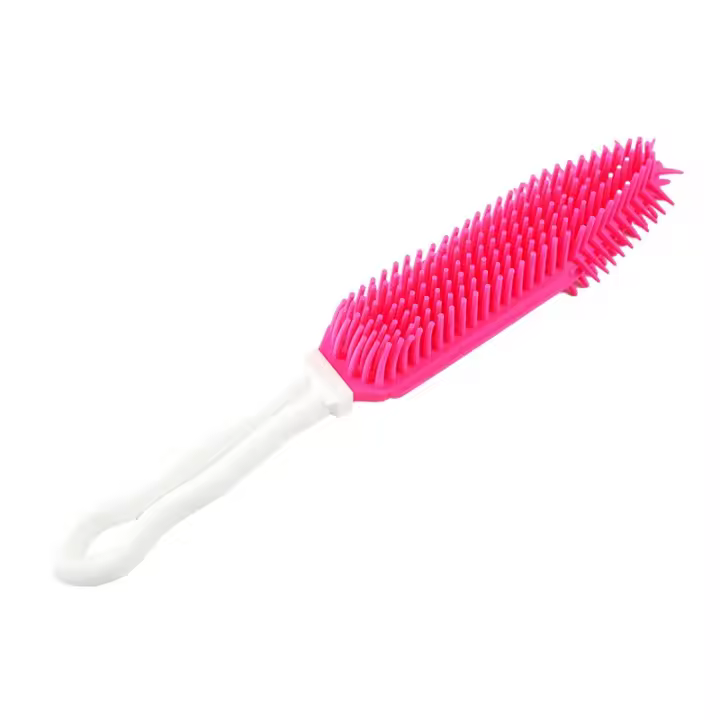 Cepillo De Baño Para Perros Y Gatos Con Manija Larga Suave Cepillo De Masaje Para Peluquería De Mascotas Adecuado Para Pupusas Accesorios De Limpieza - 1