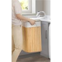 X-Cesto de Ropa Rectangular de Bambú con Tapa–Cesta Plegable para Lavandería con Asas de Cuerda,Ropero de Bambú con Tapa Para Ropa Sucia,Ideal para Organización del Hogar - details 6