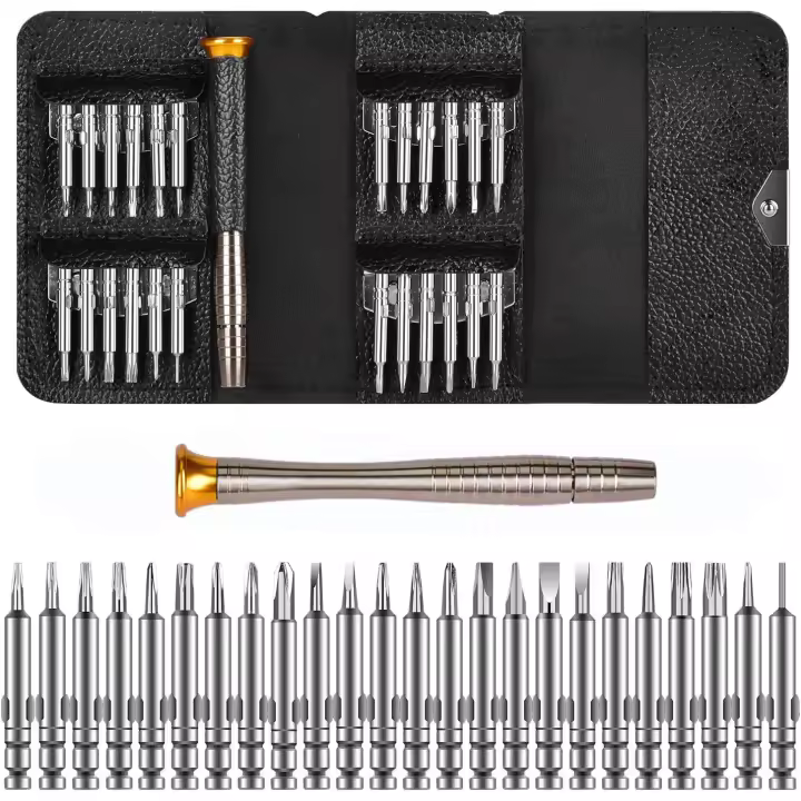 Kit de detalles de precisión 25 en 1, para Gafas minidestornillador, teléfono, PC, Reloj, tableta, Cámara, juegos - 1