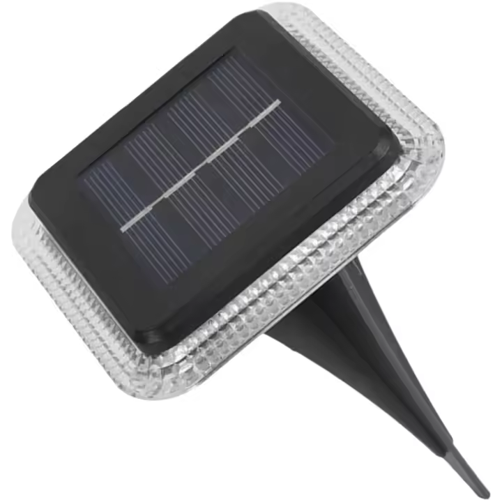 Luz Solar Enterrada para Jardín y Patio (Pack de 2) - Lámpara Subterránea Impermeable de 5W, Luz Blanca, Panel Solar de Polisilicio  Energía Solar, Sin Cableado, Fácil Instalación, 9.8 x 9.8 x 13.5 cm - Extrastar - 1