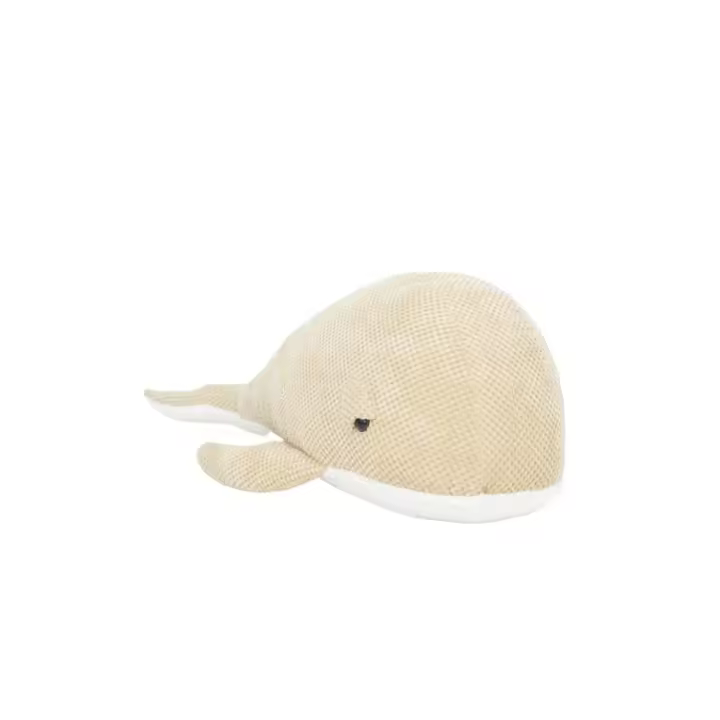 Crochetts, Peluche Ballena Amigurumi Maxi 100% algodón Beig medidas 95x43x33cm - 1