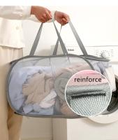 Cesta De Ropa Plegable De Malla Transpirable Organizador De Almacenamiento Para Ropa Sucia Portátil Con Manija Y Estilo Moderno - details 3