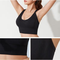Sujetador Deportivo Sexy Para Mujer Racerback Yoga Fitness Gimnasio Antigolpes Sin Costuras Secado Rápido Top Deportivo Transpirable Y Cómodo - details 7