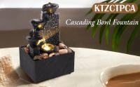 Fresadora De Mesa Miniatura Fuente Decorativa Regalo De Navidad Multifuncional Ornamento Para El Hogar Material De Plástico ABS Tamaño Compacto Fuente De Agua USB Para Bonsái - details 0