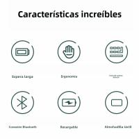Teclado Bluetooth Con Touchpad Para iPad pro Mini Smart Phone Computadora Juego Dispositivos Recargables Wireless Tablero Tablet - details 6