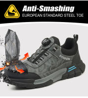 Zapatos De Seguridad Para Hombre Con Punta De Acero Antipinchazos Antideslizantes Y Antiprensión Suela De Goma Moda Trabajo Industrial - details 6