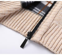 Chaqueta De Punto Para Hombre Con Cuello Erguido Estilo Coreano Slim Fit Color Sólido Abrigo De Otoño E Invierno Con Cierre De Cremallera - details 24