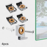 Kit De Fijación Para Espejo De Baño 4pcs Clips De Montaje En Pared Sin Marco Con Tornillos Y Soportes De Hierro Para Vidrio Hasta 10kg - details 1