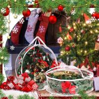 Bolsa De Almacenamiento Para Coronas Navideñas 24/30 Pulgadas Transparente PVC Foldable Contenedor De Árbol De Navidad - details 3