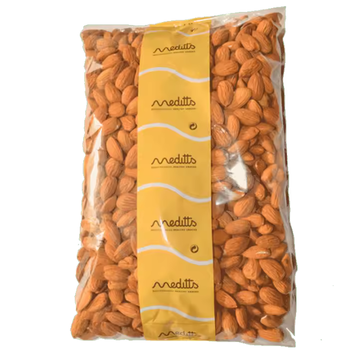 MEDITTS - Almendras Tostadas 1kg - Enteras y Con Piel - 1