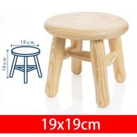 ARISE SHOP-Taburete Redondo Alto de Madera con Reposapies, Diseño Clásico,Ideal para Cocina o Bar,Variedad de medidas - details 3