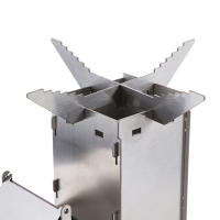 Estufa De Madera Mini Para Camping Portátil Adecuada Para Tienda De Tela De Campaña Quemador Desmontable De Acero Inoxidable Rocket Stove Grill De Bolsillo Para Picnic - details 15