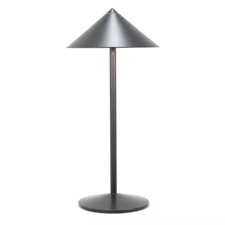 Azafrán Pina L titanio, lámpara LED recargable 6W, IP65, de uso interior y exterior - 1