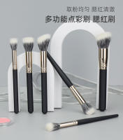 Cepillo De Maquillaje Angulado Para Rostro Pincel De Estilista De Cerdas De Ganso Multiusos Para Blush Polvo Y Contorno - details 0