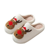 Zapatillas De Navidad Para Mujer Y Hombre Suaves Para El Hogar Y La Dormitorio Sandalias Planas Con Peluche Cálidas Y Antideslizantes Para Parejas - details 8