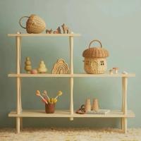 Cesta De Almacenamiento De Rotura En Hecho Ecológico Para Niños Decoración De Habitación De Niños Organizador De Estante Tejido Cesta De Picnic Portátil Fruta Para Casa De Muñecas - details 12