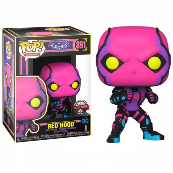 Funko Pop! Gotham Knights - Red Hood (Black Light) Exclusivo, 60331, Nº 891 - 1