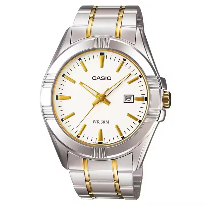 Casio Reloj Hombre Analogico Cuarzo con Correa de Acero inoxidable MTP-1308SG-7A - 1