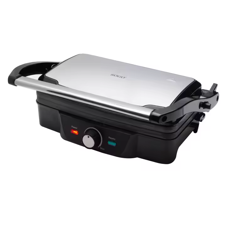 Plancha grill & sandwichera panini press - 2 rebanadas - 1600w - 1
