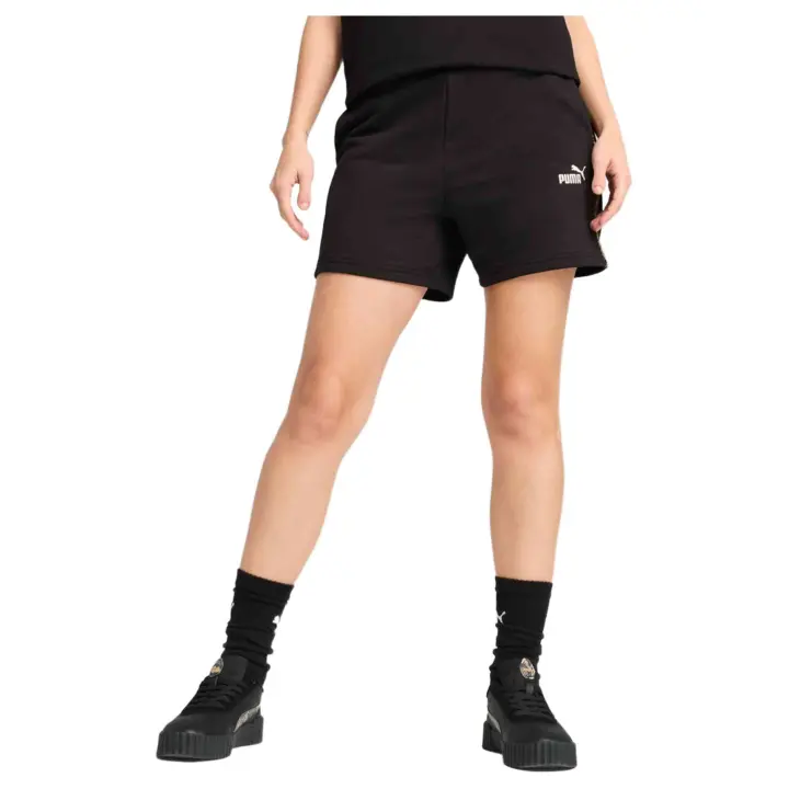 Pantalon Corto Puma Essentials Graphic Animal 5 para mujer en color negro - 1