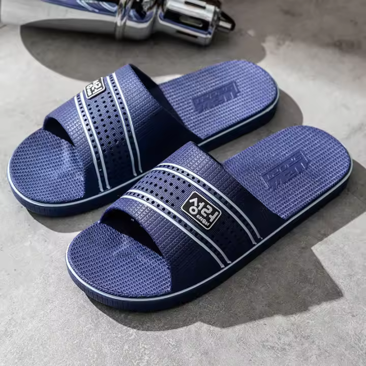 Zapatillas De Baño Para Hombre Verano Antideslizantes Y Antiolor Tamaño Extra Grande Zapatos Para Interior Sencillos Y Confortables - 1