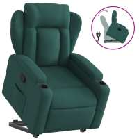 vidaXL Sillón reclinable elevable de tela Gris claro, Gris oscuro, Negro Sillon Dormitorio Sillon Comodos Silla Relax Sillón Sofá - details 7