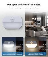 Lámpara De Noche LED Con Sensor De Movimiento Infrarrojo Para Pared Batería Incluida Para Pasillo Escalera Armario Dormitorio Baño - details 4