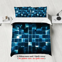 Juego De Cama Moderno 3 Piezas Rojo Transparente Con Efecto De Cuadrícula Para Adolescentes Y Adultos Incluye 1 Funda De Edredón Y 2 Fundas De Cojines - details 3