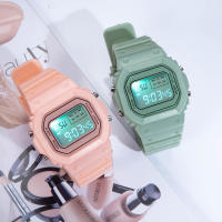 Reloj Digital LED Para Hombres Y Mujeres Resistente Al Choque Reloj Deportivo Impermeable Con Correa De Silicona Estilo Simple - details 0