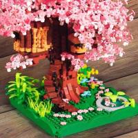Juguete Educativo Para Niños Casa En Un Árbol De Cerezo Miniatura Bloques De Construcción Micro De Alta Calidad Con Flor De Cerezo Para Juego De Construcción - details 6
