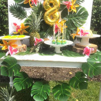 60Pcs Hojas De Palma Tropicales Artificiales Para Fiesta Hawaiian Luau Verano Decoración De Selva Tema De Fiesta Boda Cumpleaños Decoración De Mesa Para Hogar - details 8