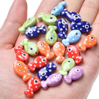 10pcs Cuentas De Cerámica En Forma De Pez Para Fabricación De Joyas Pulseras Y Collares Accesorios De Encanto Coloridos - details 4