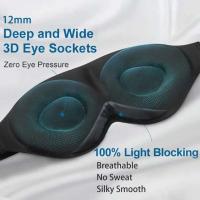 Innovative Sleep Mask, Light Blocking Eye Mask for Sleep, Nap, Meditation, Travel Black - details 2
