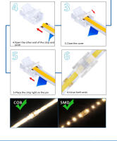 Conector De Enlace De Tira LED Flexible 2Pines 8mm 10mm PCB Para 2835 5050 SMD COB Luz De Tira LED Sin Soldadura Necesaria - details 3