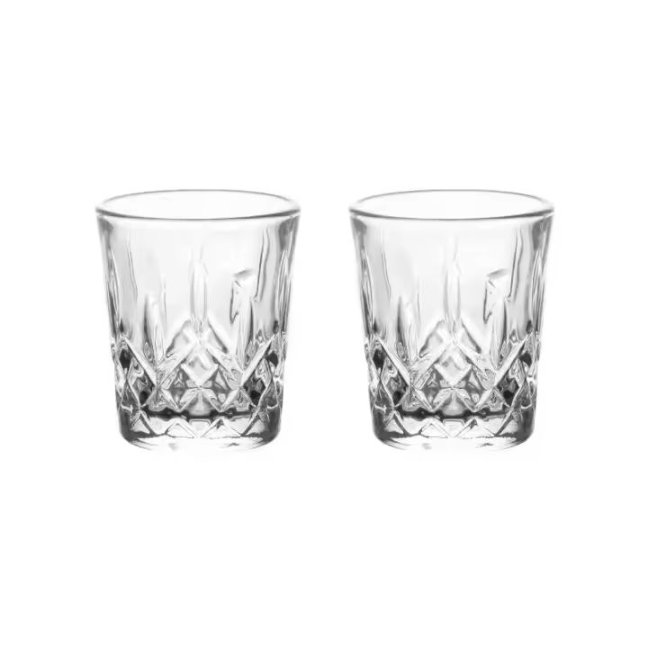 Vasos De Vino Pequeños De Vidrio Embossado 50ml 12/8/6/4/2 Piezas Engraved Para Baijiu Té Y Spiritus Disponibles En Diferentes Paquetes - 1